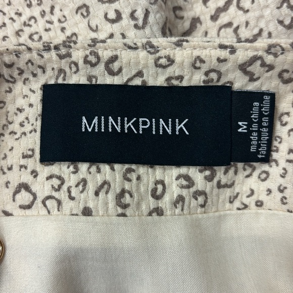MINKPINK Halsey Beige Leopard Print Midi Dress - Picture 10 of 12